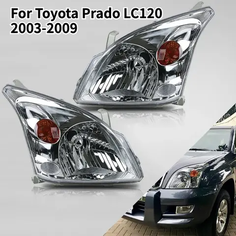 Front Bumper Head Light For Land Cruiser Prado 120 2700 4000 2003 2004 2005 2006 2007 2008 2009 Headlight Head Lamp Headlamp