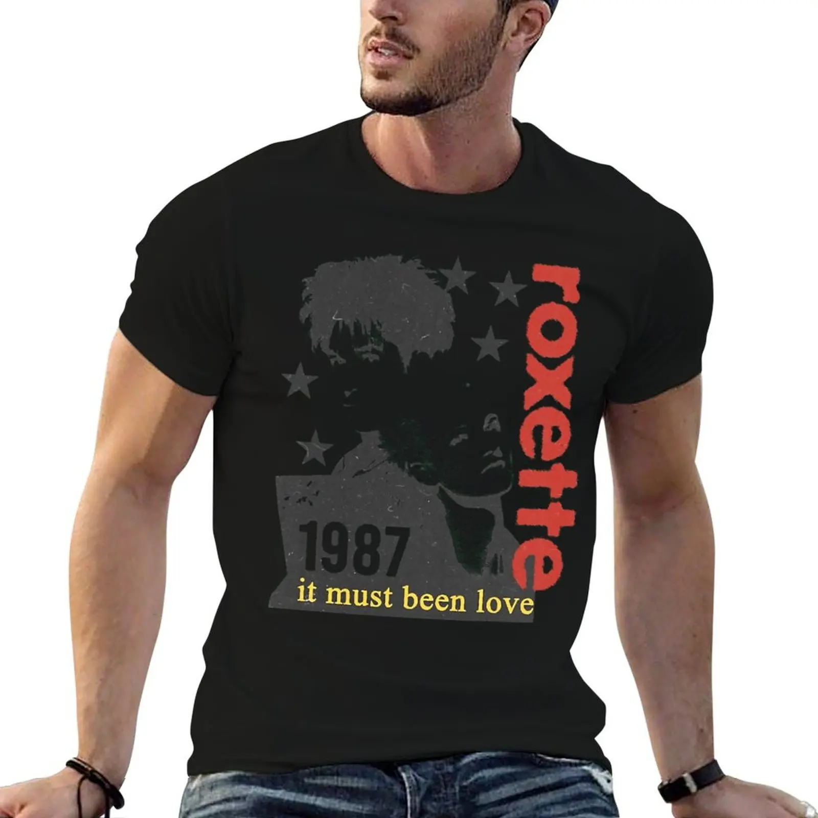 

bootleg roxette vintage retro original design Essential T-Shirt blanks customizeds summer tops men t shirt