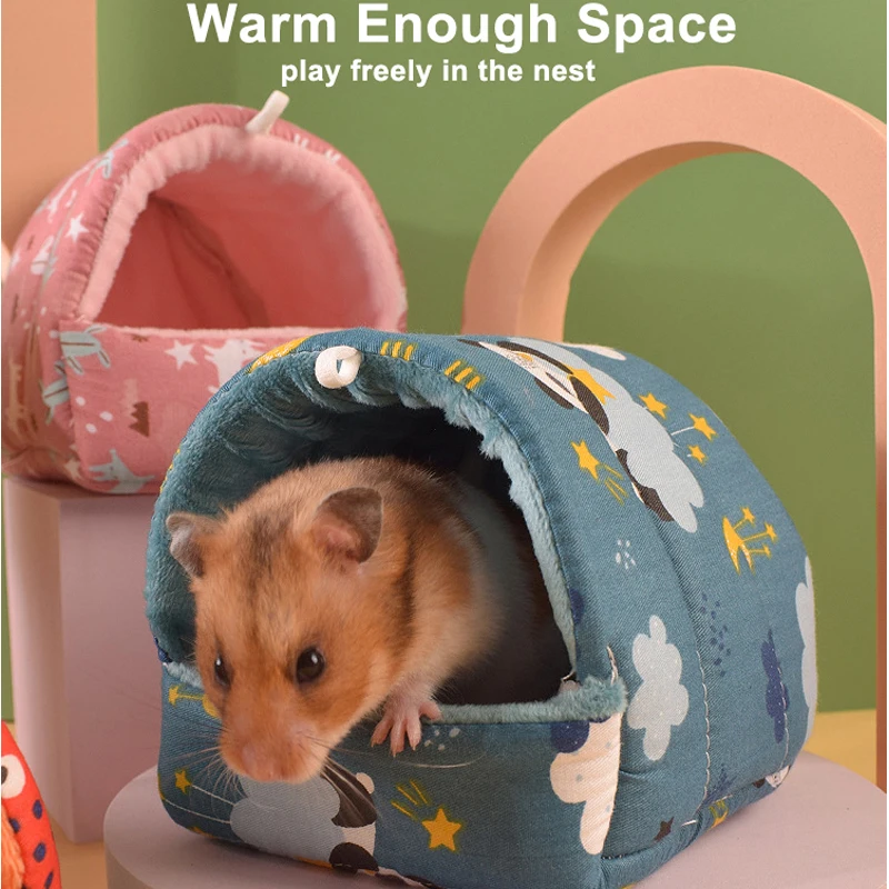 Hamster House Guinea Pig Nest Small Animal Sleeping Bed Winter Warm Cotton Mat Soft Accessories For Rodent/Guinea Pig/Rat