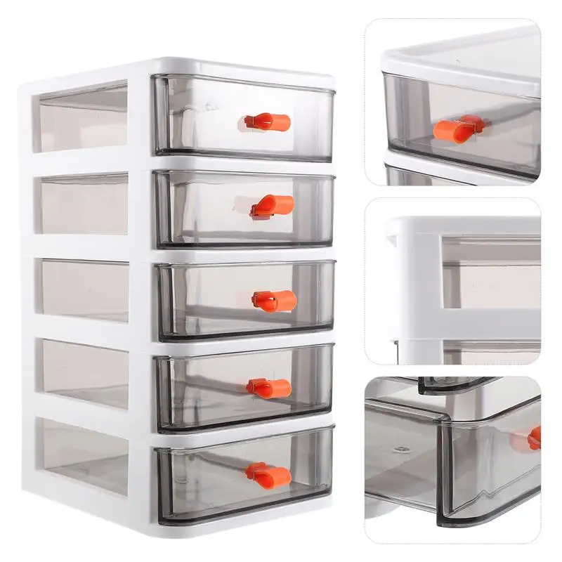 

Desk Organizer Drawer Type Table Storage Box 5- Large Capacity Sundries Organizer Clear Cosmetics Stationery Storage Box