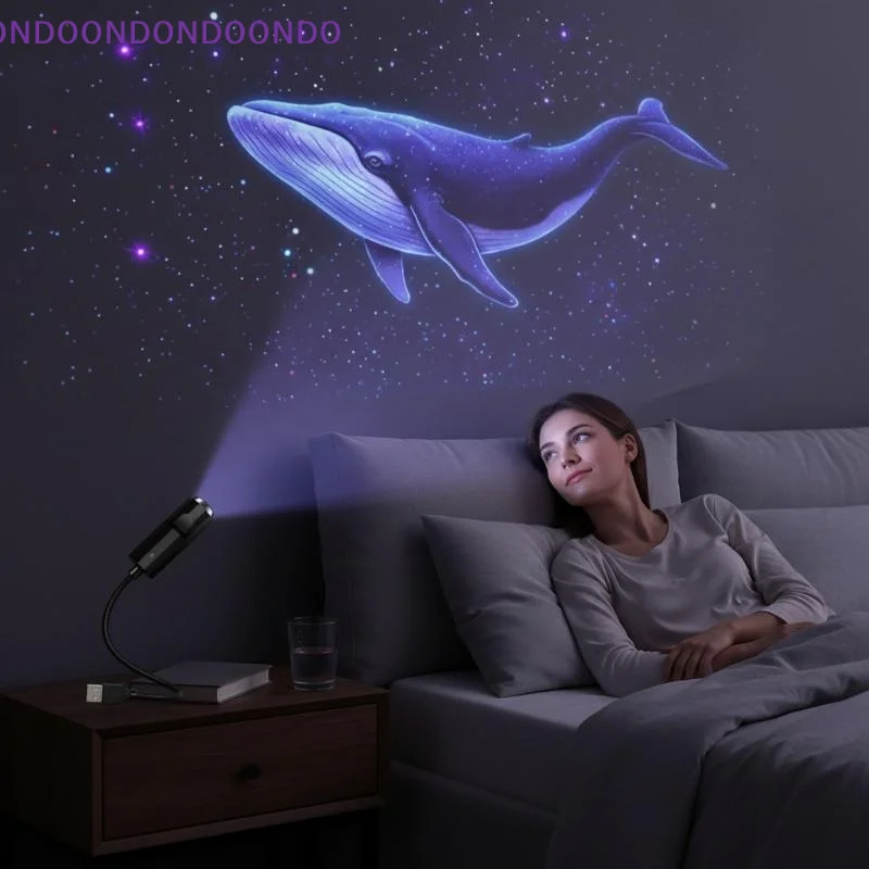 Energy Saving USB Ocean Animal Projector Light 10 Themes 360° Rotatable Low Power Consumption for Daily Use