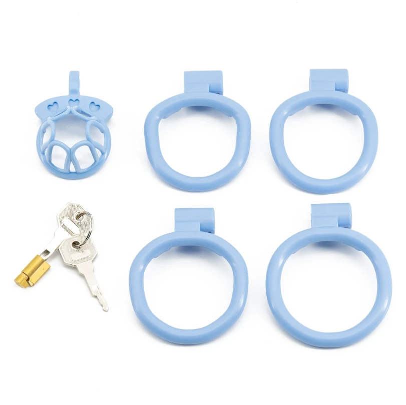 Chastity Lock Cock Cage Invisible Lock with 4 Arc Ring Testicle Chastity Belt BDSM Toy Hentai Bondage SexToy Adult toys for Men - view 6