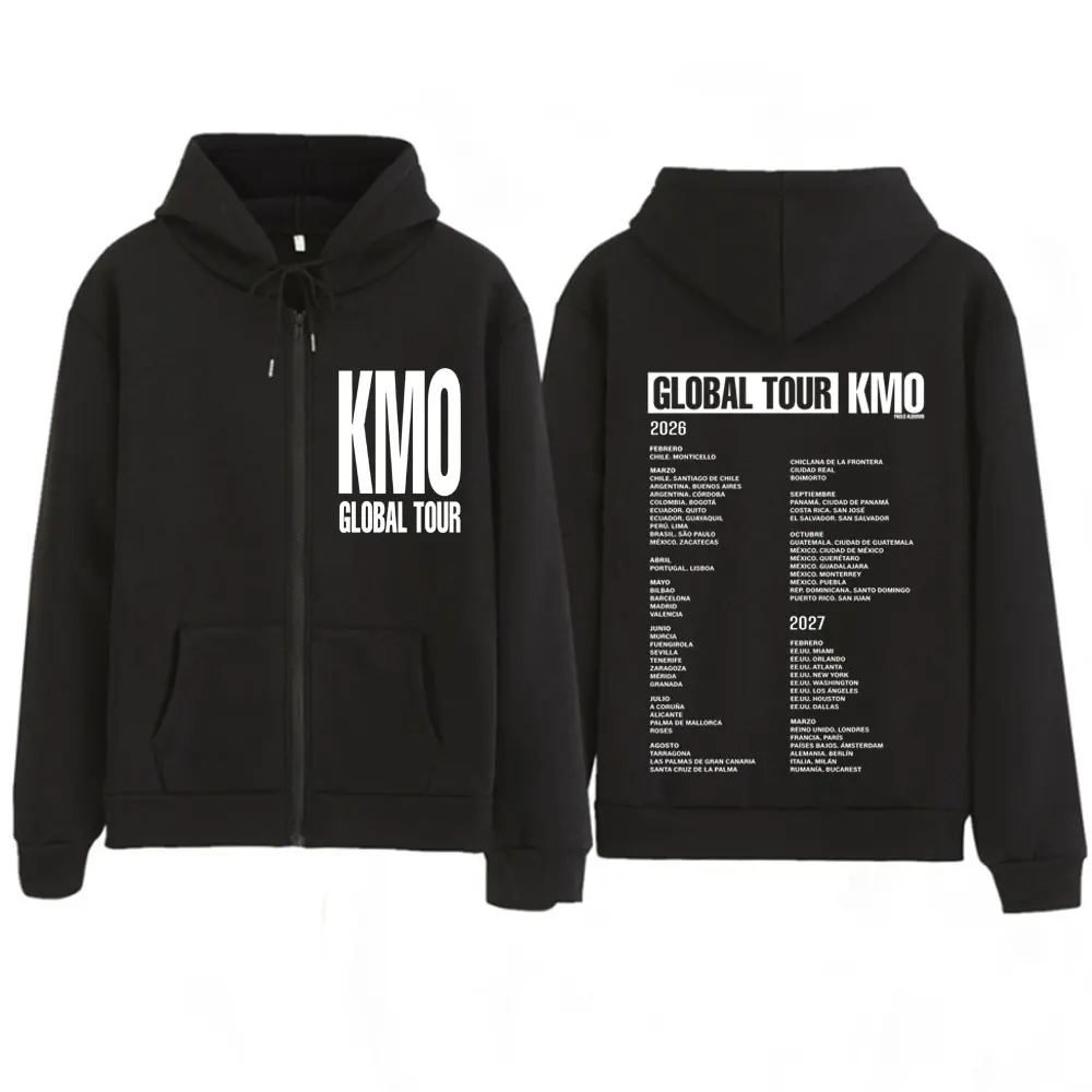 

Мужская толстовка на молнии с принтом Singer Pablo Alborán Global Tour Kmo 2026, в стиле хип-хоп, с длинными рукавами, свободного кроя, винтажная, на молнии