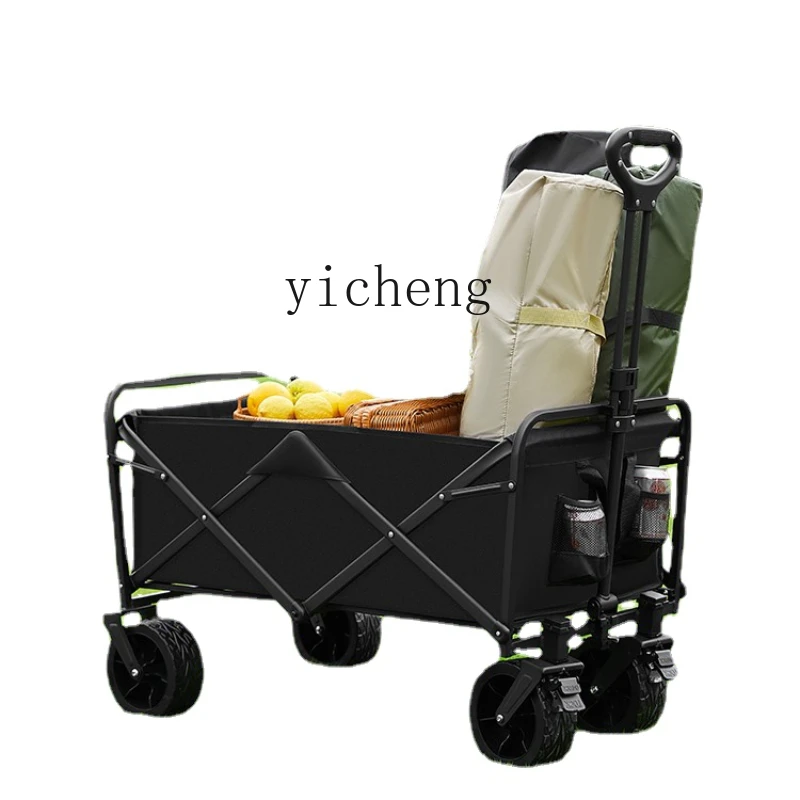 

XL Foldable Outdoor Hand Push Picnic Car Camp Trailer Trolley Luggage Trolley Table Board Camping Car