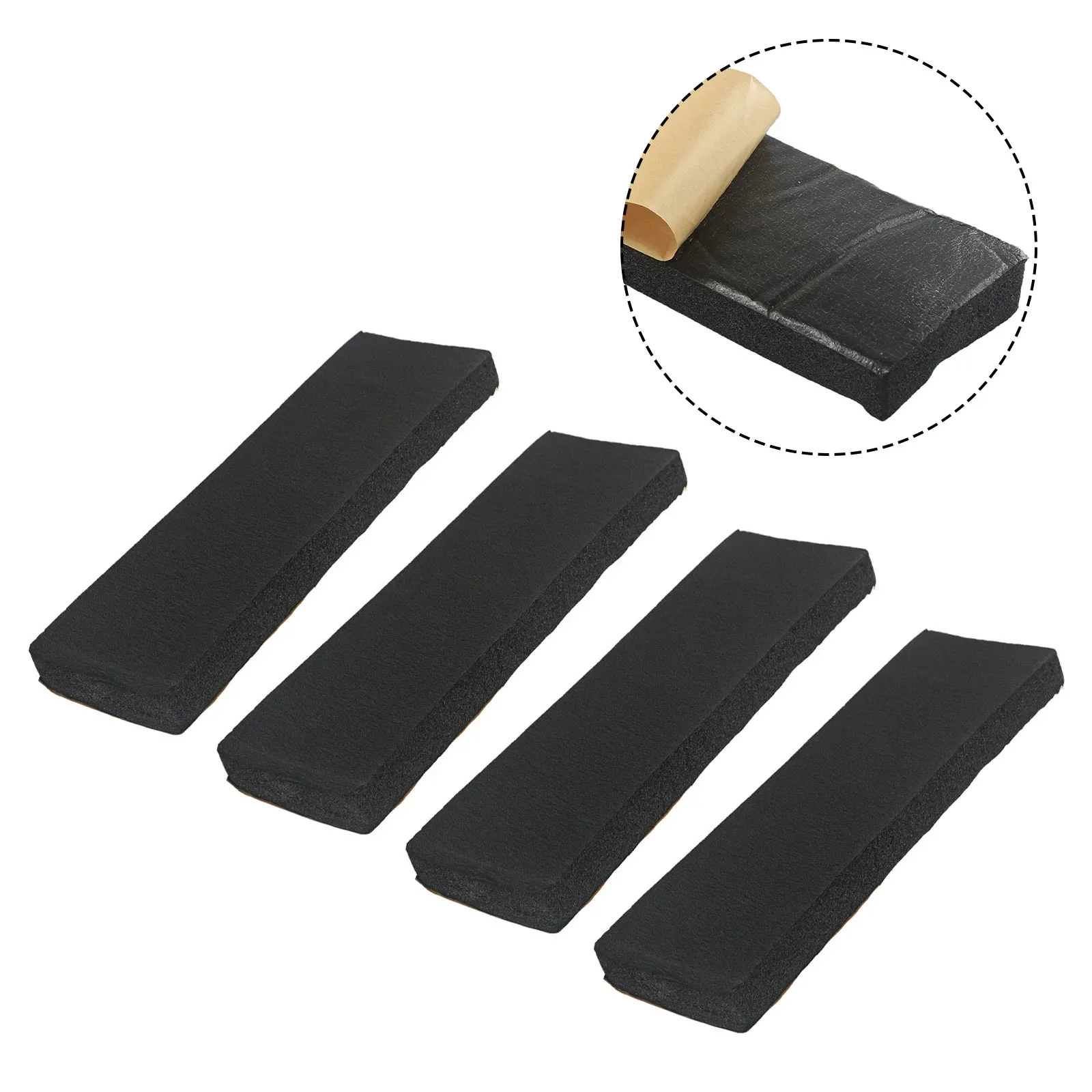 4PC 30×10×3cm Black Rubber Plastic Foam Garage Wall Protector Door Protection Strips For Parking Spaces/Warehouse