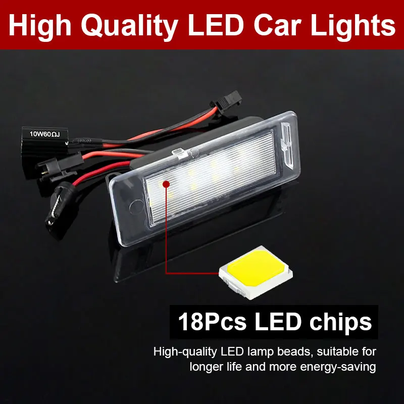 2x LED License Number Plate Light For Opel / Vauxhall Insignia Sports Tourer Mokka VXR8 For Chevrolet Corvette