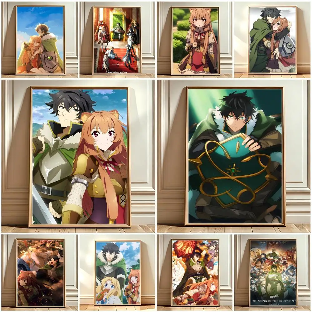 Japanese Anime T-The Rising of the Shield Hero Poster Print Painting Home Decor for Bedroom Living Room Hallway