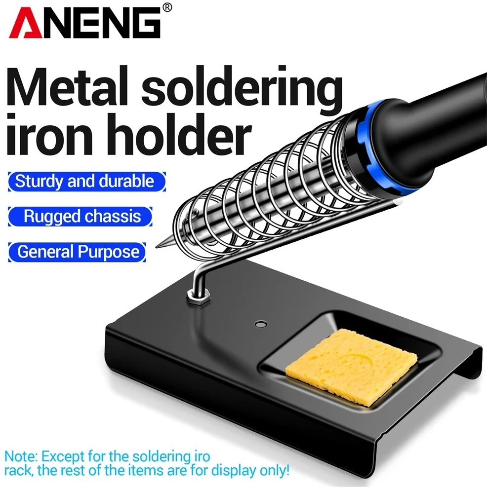 

Подставка для паяльника ANENG с губкой для очистки, держателем для наконечников, устойчивым основанием, универсальные аксессуары для паяльных станций, инструмент для DIY