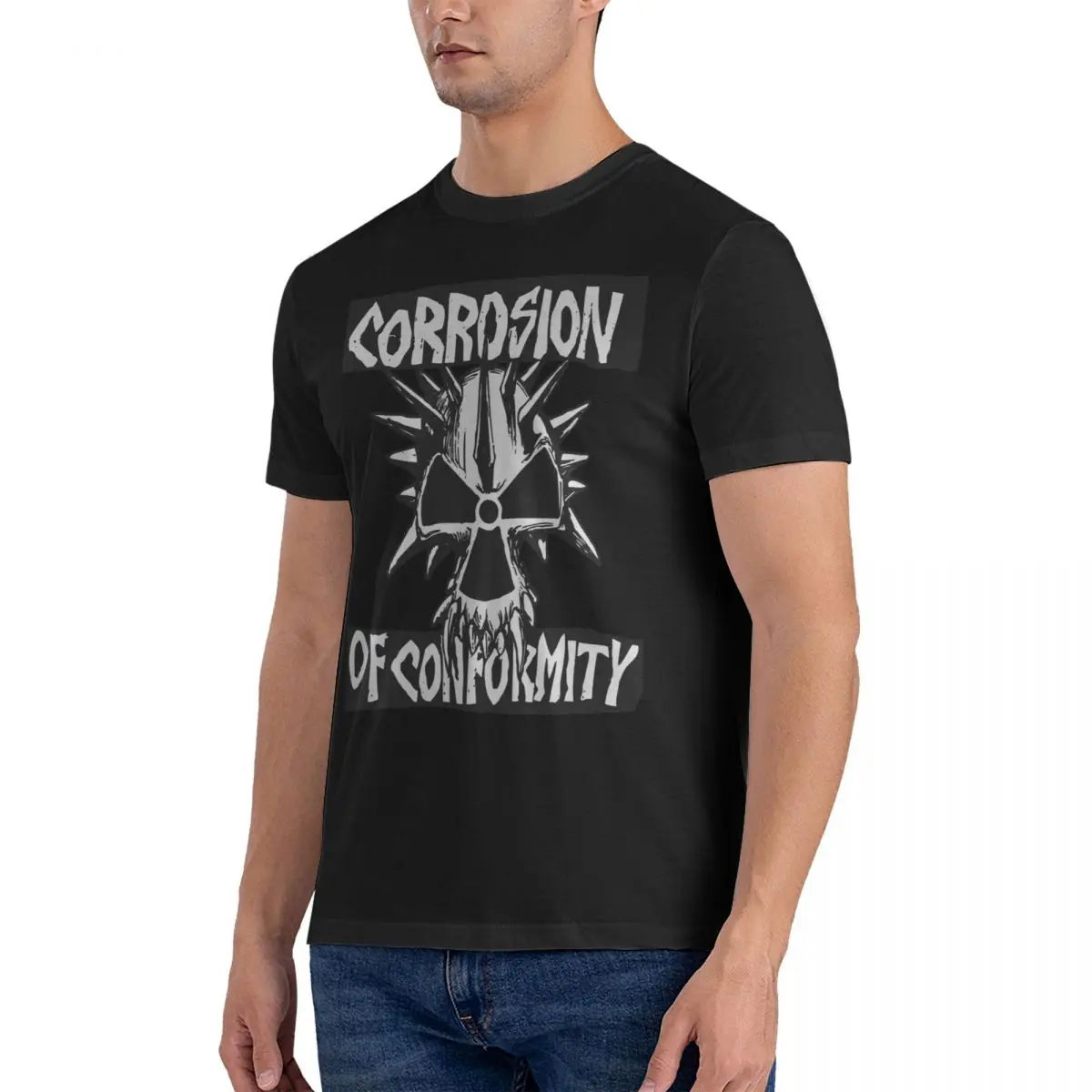 Women Men Corrosion Of Conformity Swedish Death Black Death T-Shirts Men Death Metal Vintage 100% Cotton Tee Shirt Round Collar