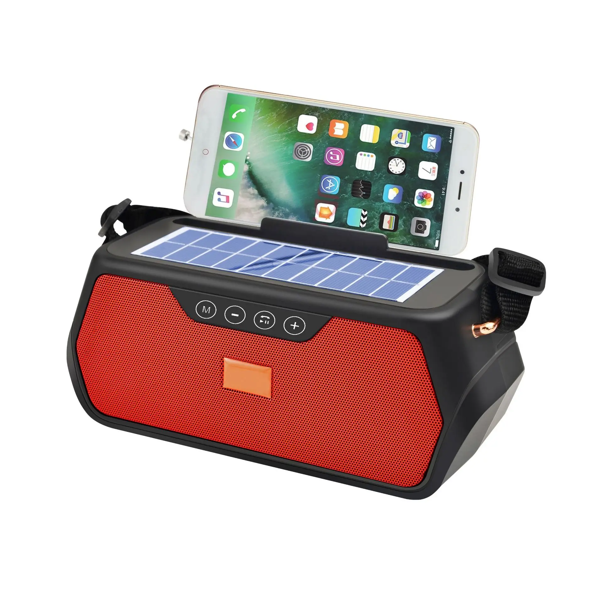 MD-81-S Multifunctionele Bluetooth Fm Radio Usb/Tf Afspelen Solar Opladen Speaker Met 1200Mah Oplaadbare Batterij