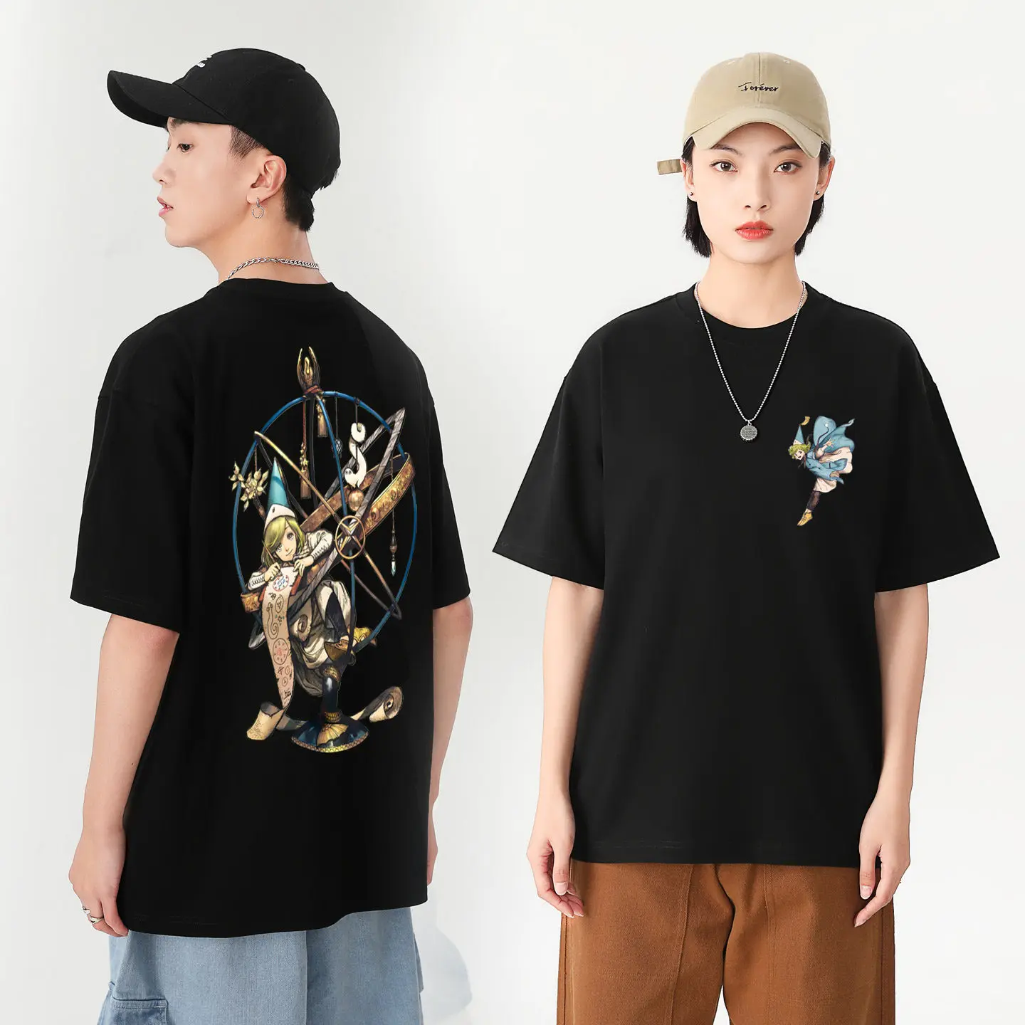 Japanese anime Witch Hat Atelier T-shirt Men's Women The Versatile Cocoa Short-Sleeved Cotton Shirt 2026 Summer New Streetwear