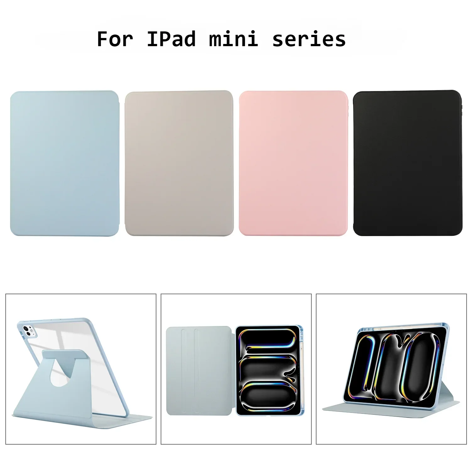 

Вращающаяся основа для apple ipad mini 4 5 8,7 дюймов, Вращающаяся крышка для apple ipad mini 6 8,7 дюймов, чехол
