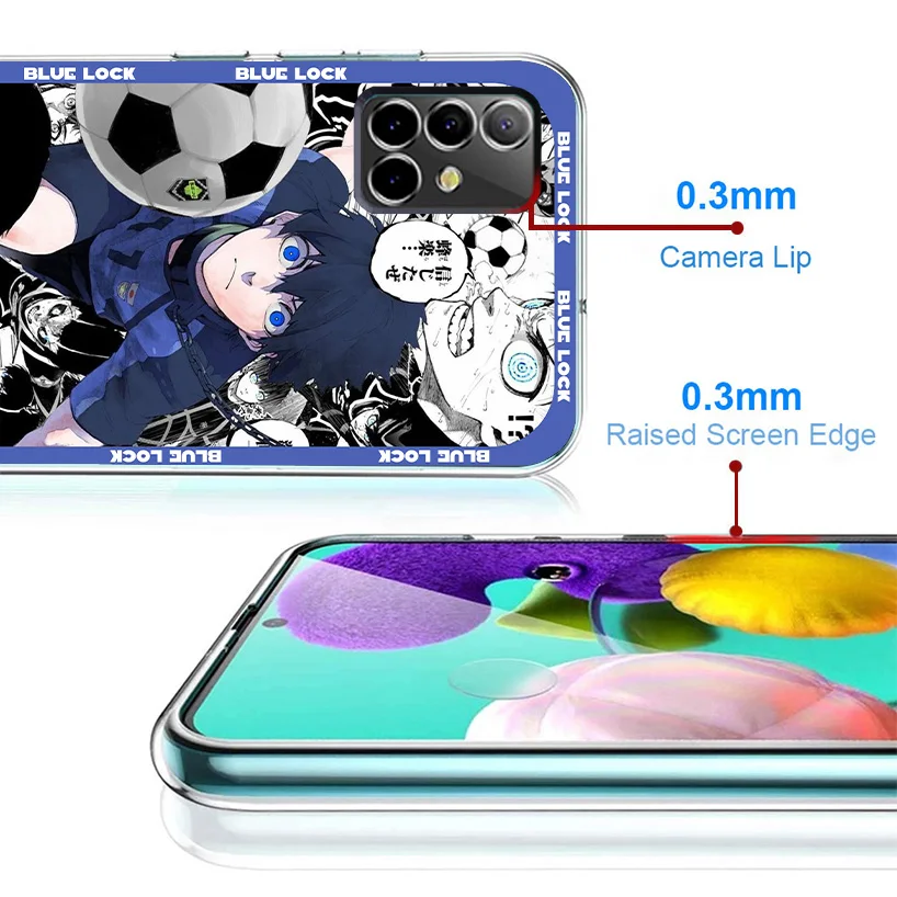 Anime Blue Lock Phnoe Case for Samsung Galaxy A15 A55 A35 A25 A14 A54 A34 A24 A13 A53 A33 A23 A52 A12 A32 A22 A04S A03S A02S