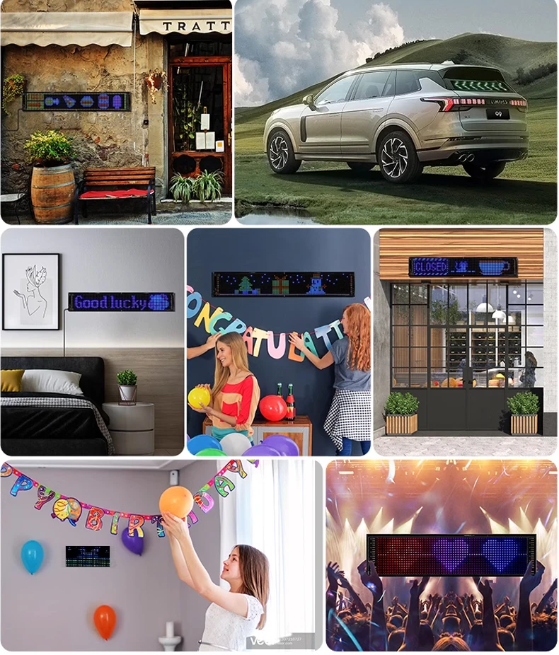 1/2 Stück Teufelsaugen-Licht USB-betriebenes LED-Matrix-Panel DIY Programmierbares Flexibles LED-Display mit App-Steuerung für Auto-Windschutzscheiben – Detail 17