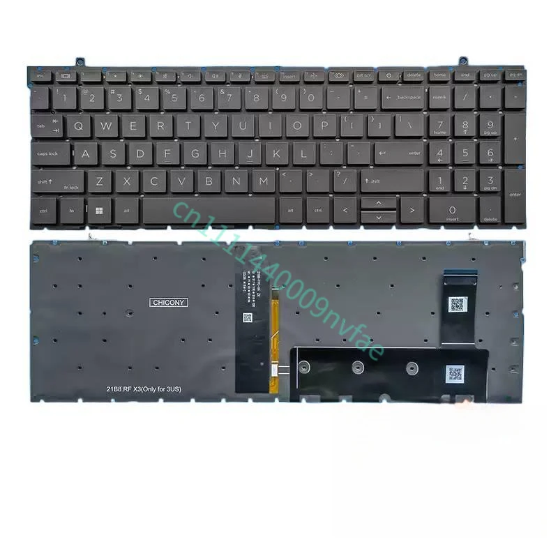 US For HP Zbook Studio 16 inch G9 G10 G11 mobile Workstation HSN-I52C series laptop Keyboard backlight black 0.3