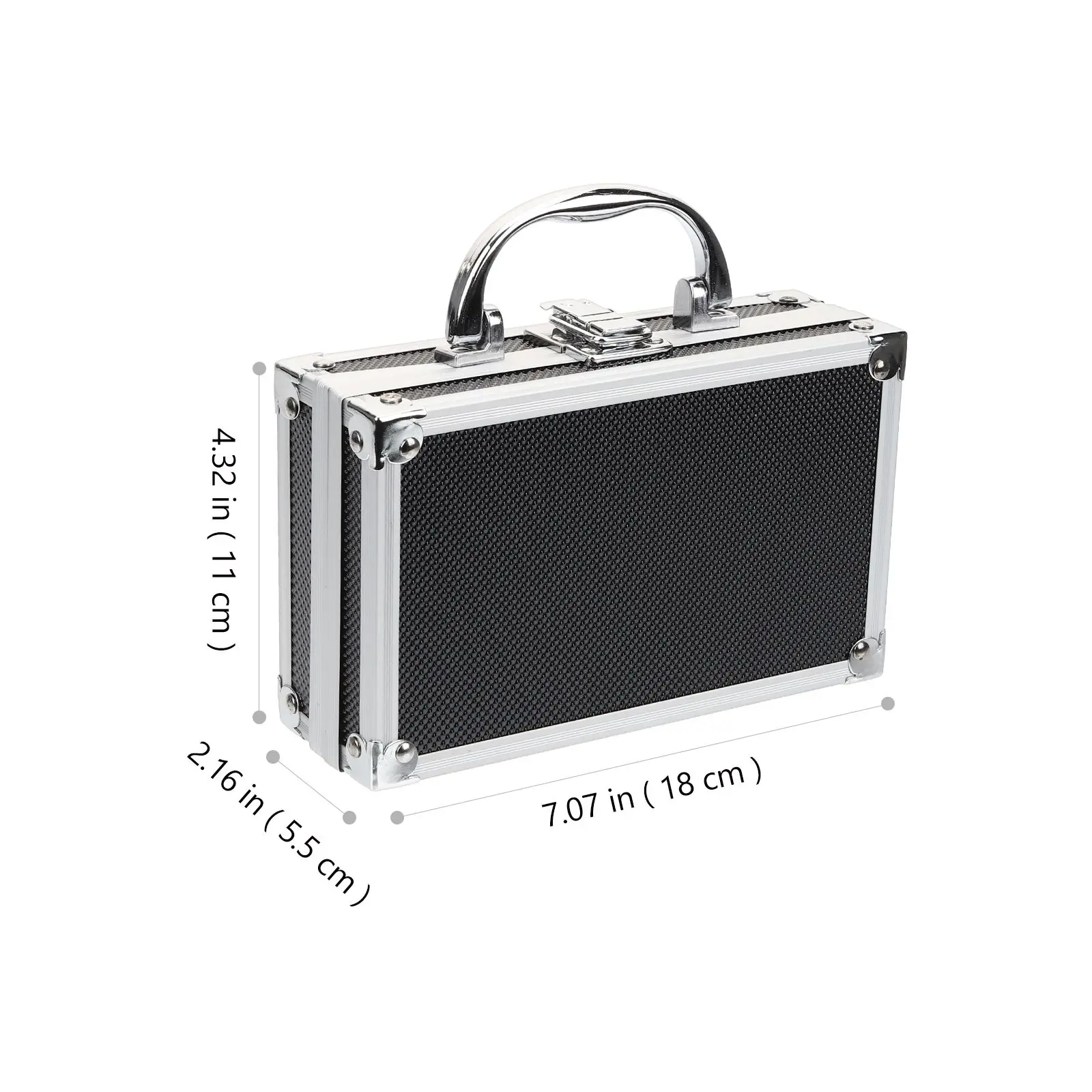 Aluminium Tool Box Organizer Case for Storage with Reinforced Handle Large Capacity Metal Hardware Toolbox Container