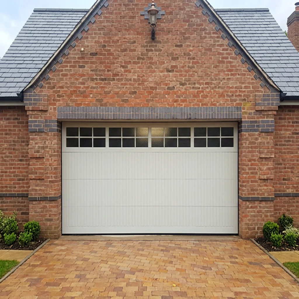 Fashion Design Rectangular Print Garage Door Anti Theft Electric Aluminum Alloy Garage Doors Corrosion Resistant Garage Doors