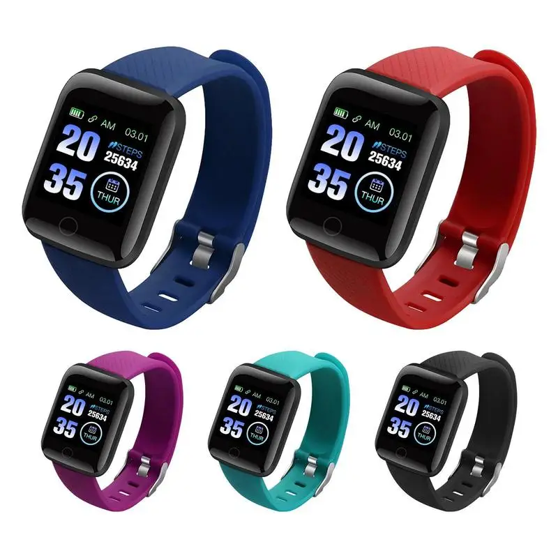 116plus Smart Watch Color Screen Step Counting Multi Sport Mode Message Reminder Photography Music Remote Control Smart Band