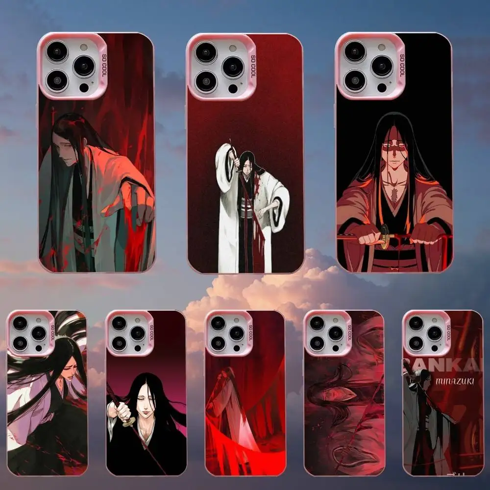 

Unohana Retsu B- bleaches Phone Case For iPhone 16,15,14,13,12,11,Mini,Pro,SE,MAX,plus,Pink Matte Silicone Cover