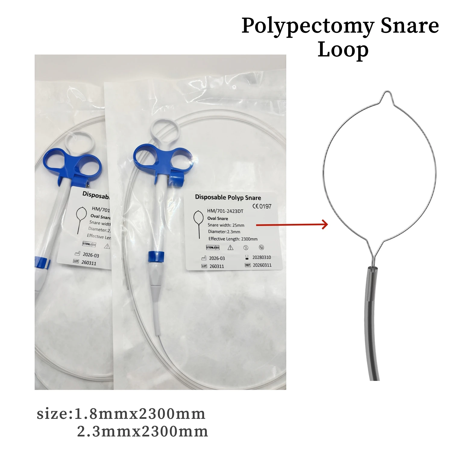 Disposable Endoscopic Foreign Body Forceps Grasping Clip Polypectomy Snare Loop for EMR ESD Endoscopy