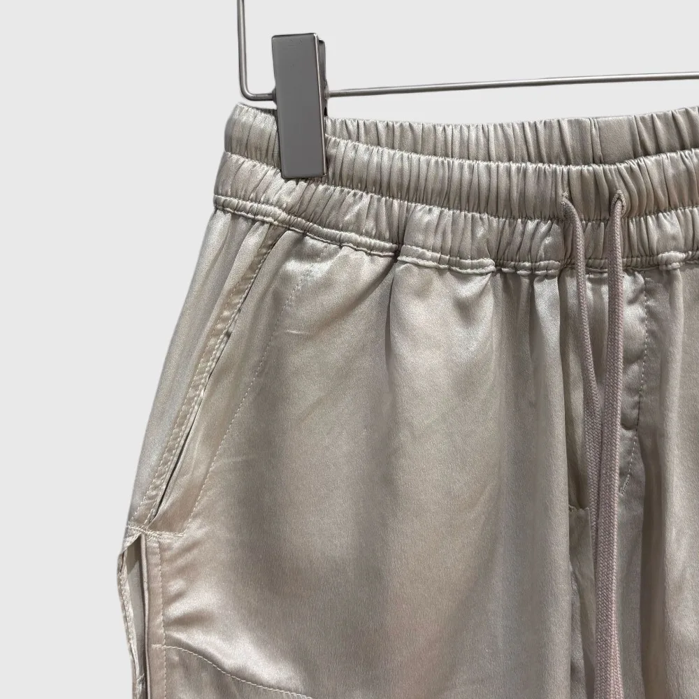 High Street Dark Style Silk Drawstring Shorts Women's Versatile and Eye-catching Leg Length Design Street Style Shorts