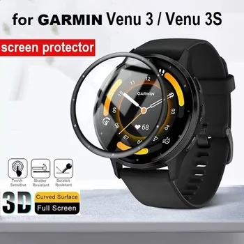 스마트 워치 풀 커버 스크래치 방지 소프트 보호 필름, 3D 커브드 엣지 스크린 보호대, Garmin Venu 3 / Venu 3S, 3PCs  Best5