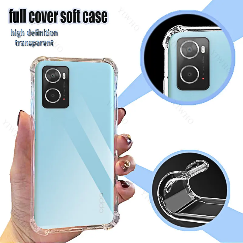 Protector Clear Phone Soft Case for Oppo A76 TPU Transparent for Oppo A 76 6.56