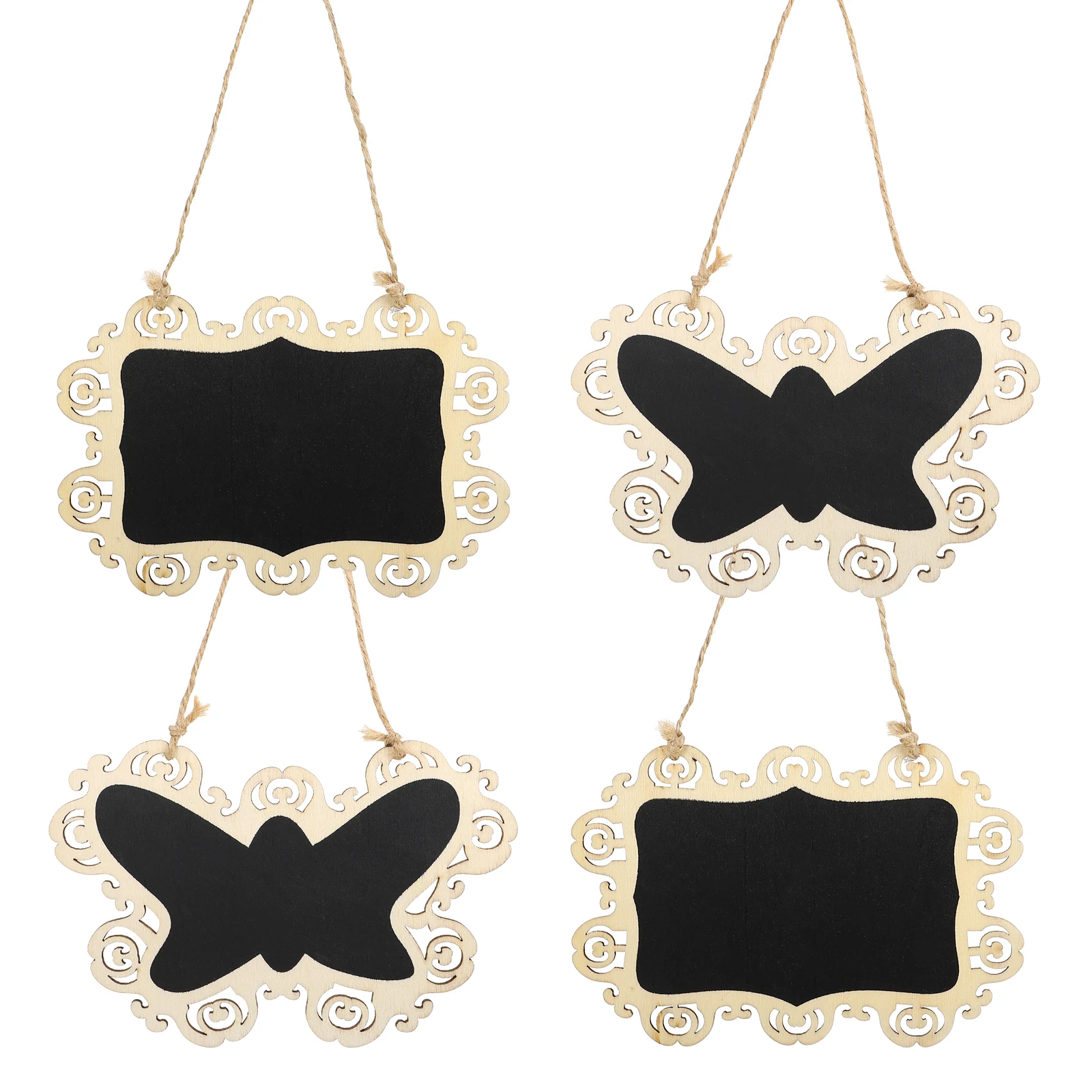 4 قطعة سبورة خشبية معلقة قابلة للكتابة قابلة للمسح وقابلة لإعادة الاستخدام لوحات رسائل لقائمة الجدول الزمني ملاحظات السبورة لوحة معلقة