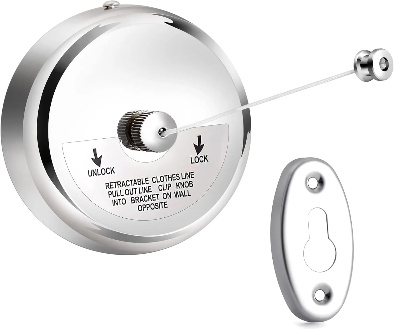 Corde à linge de douche en acier inoxydable de 9,2 pieds, accessoires de rangement de ligne de corde de linge réglables d'intérieur pour camping-car caravane camping-car