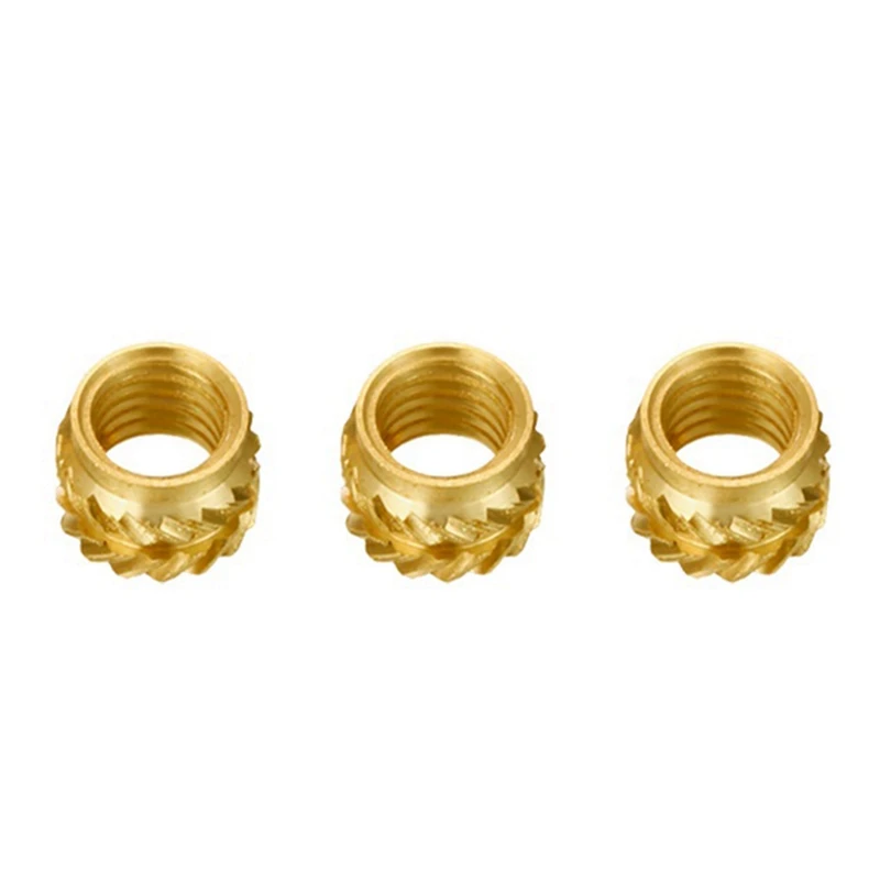 300Pcs M3 Thread Knurled Brass Threaded Heat Set Heat Resistant Insert Embedment Nut,M3X5X4,For 3D Printer Voron 2.4 Etc