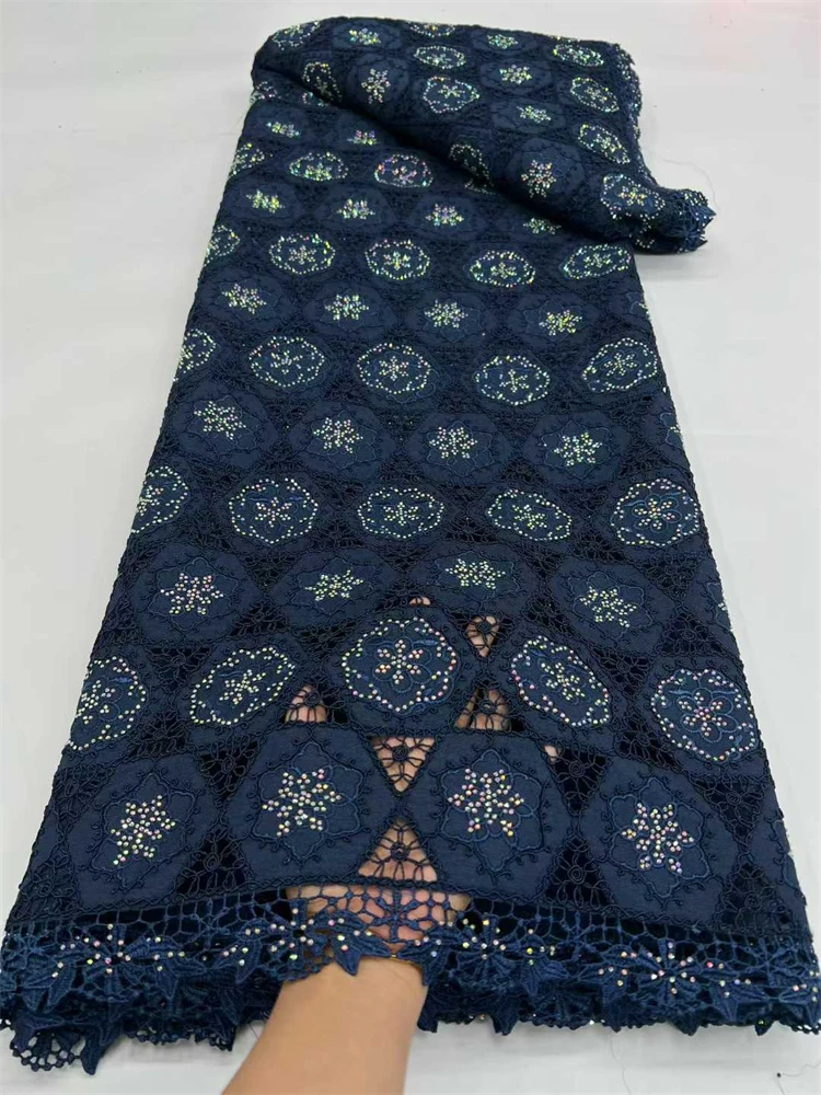 

Элитная французская сетчатая ткань с бисером и кружевом 2026: высококачественные африканские гипюровые кружева с камнями для пошива свадебных платьев в нигерийском стиле