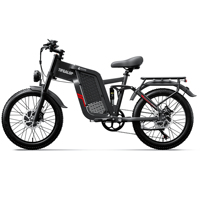 TIFGALOP F7 City Electric Bicycle 1000W 52V24AH 35mph Top Electric Bike 20 inch Fat Tire Hydraulic oil brake E-Bike