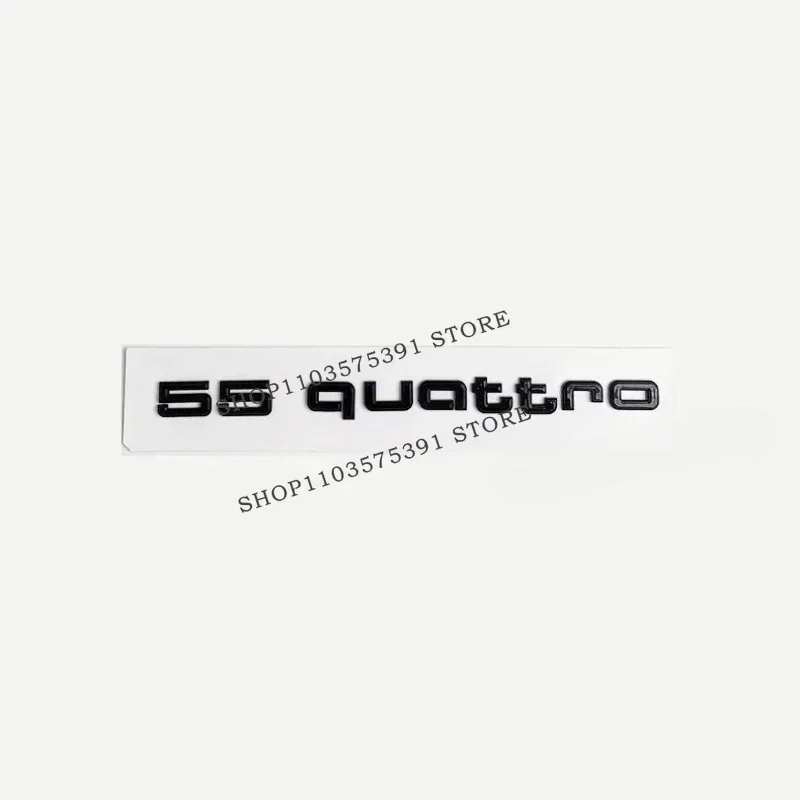 Voor Audi 4Ring Logo ABS Zwarte Auto Kap Voor Grill Emblem Kofferbak Badge 55quattro e-tron Sline embleem Auto Accessoires