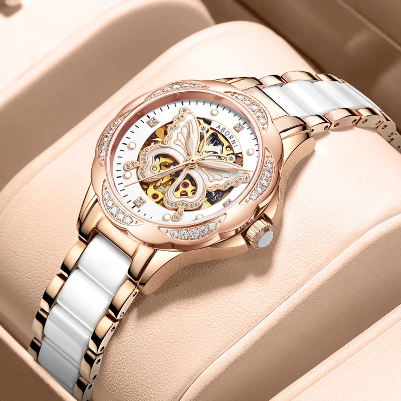 New Fashion Womens Mechanical Watches for Woman Simple Stainless Steel Pagani Designs Women Automatic Watch Gifts Reloj Mujer