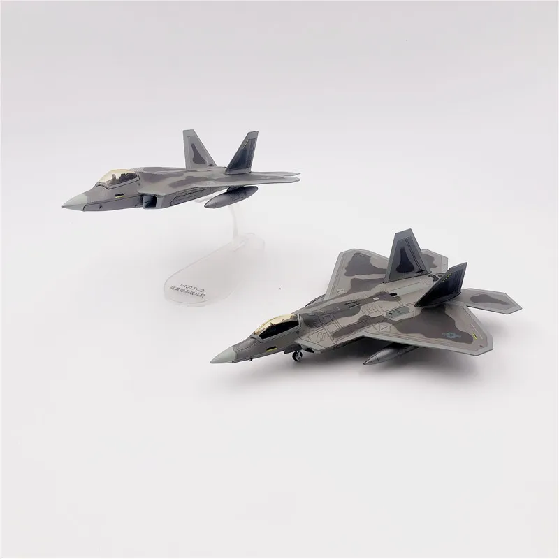 1/100 Scale F22 Military Model Diecast Metal Plane Model For Lockheed F-22 Raptor Fighter USA Army Air Force Boy Toy