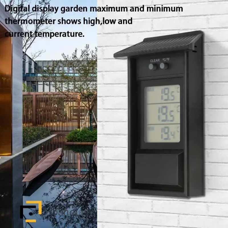 Digital Thermometer LCD Display Max Min Greenhouse Garden Indoor Outdoor Wall Room Waterproof  Wall Mounted Thermometer