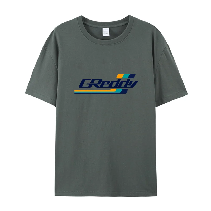 Camiseta clásica para hombre y mujer, camisa divertida con Logo de gredydy Turbo Systems, color gris, novedad