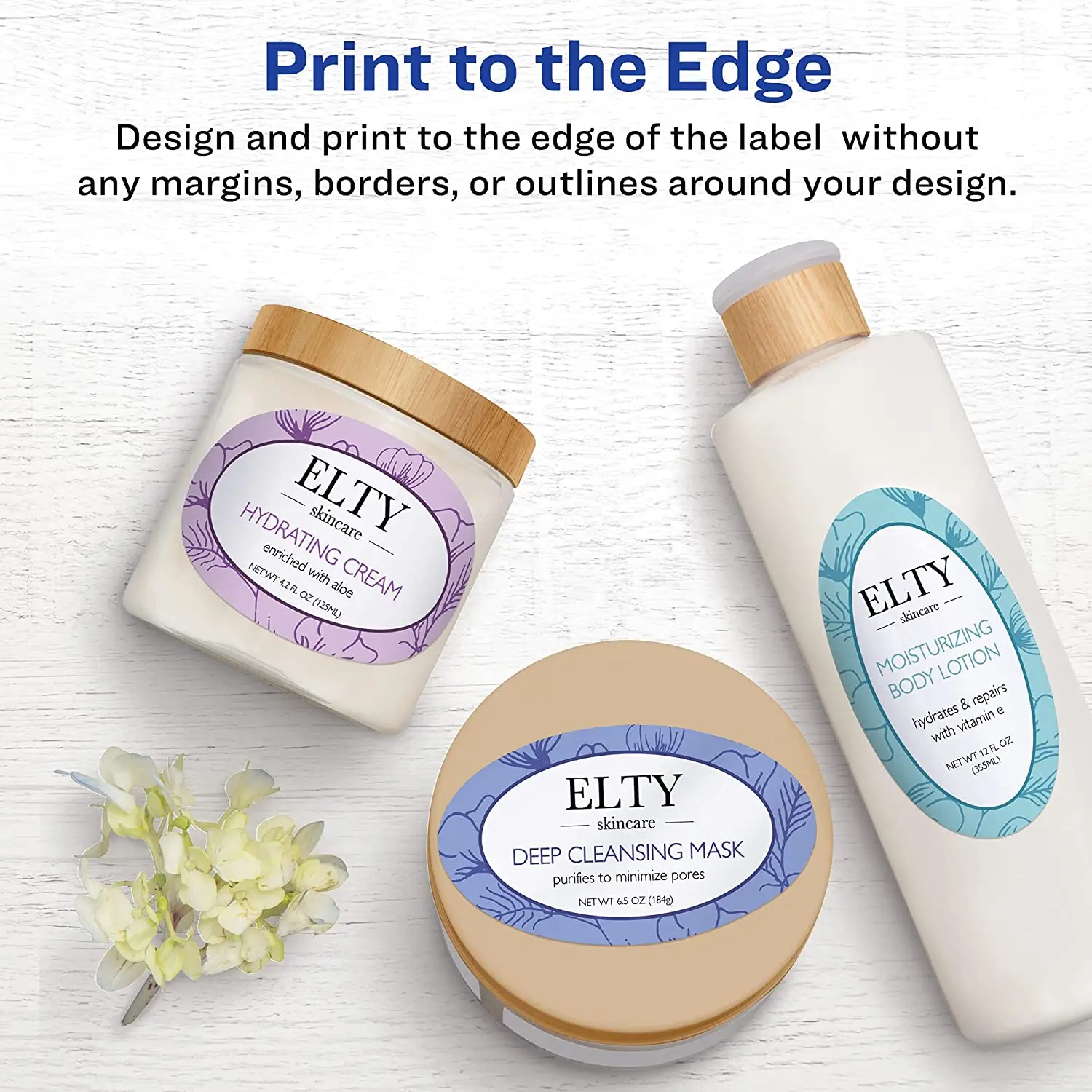 Personalized Custom Logo Stickers Glossy White Customizable Labels Peel Oval ID Labels, Print to Edge FOR DIY Gifts