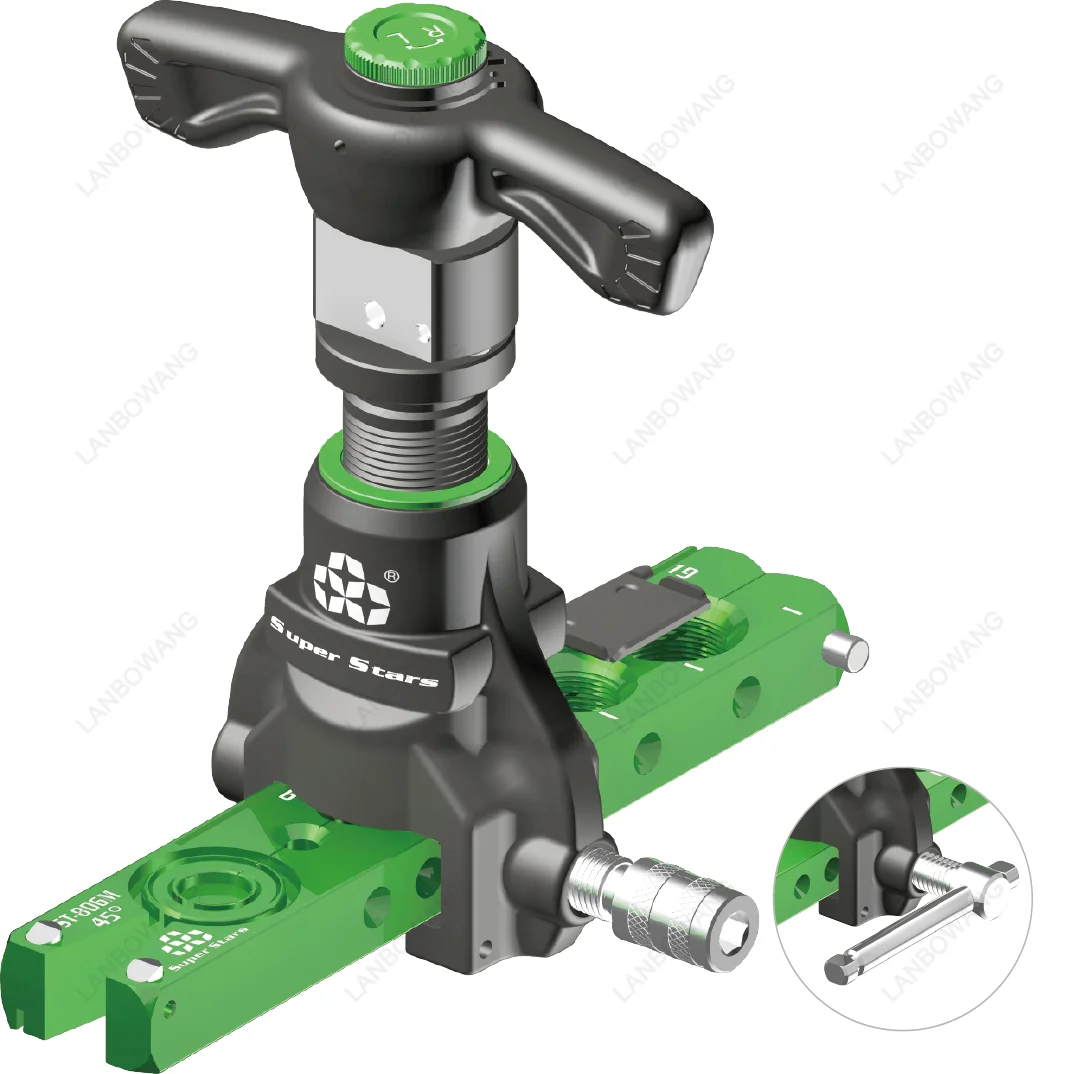 Ratchet Eccentric Cone Flaring Tool Set, 45° for 3/16-3/4