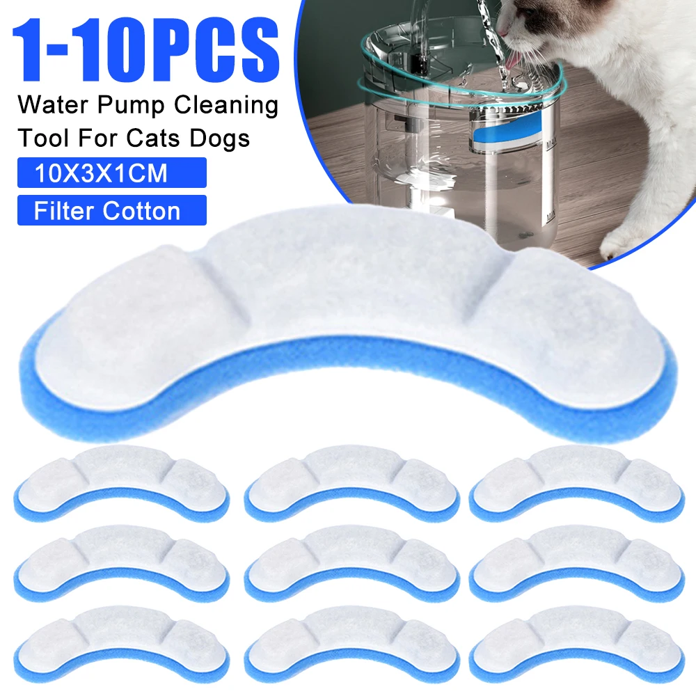 

1-10PCS Replacement Filter For Cats Dogs Water Drinking Fountain Activated Carbon Replaced Filters Fountain Dispenser Feeders