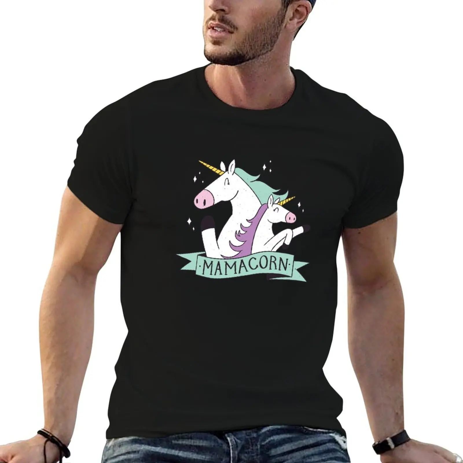 

Mama unicorn Mamacorn T-Shirt t shirt man cotton man t shirt graphic T-Shirt