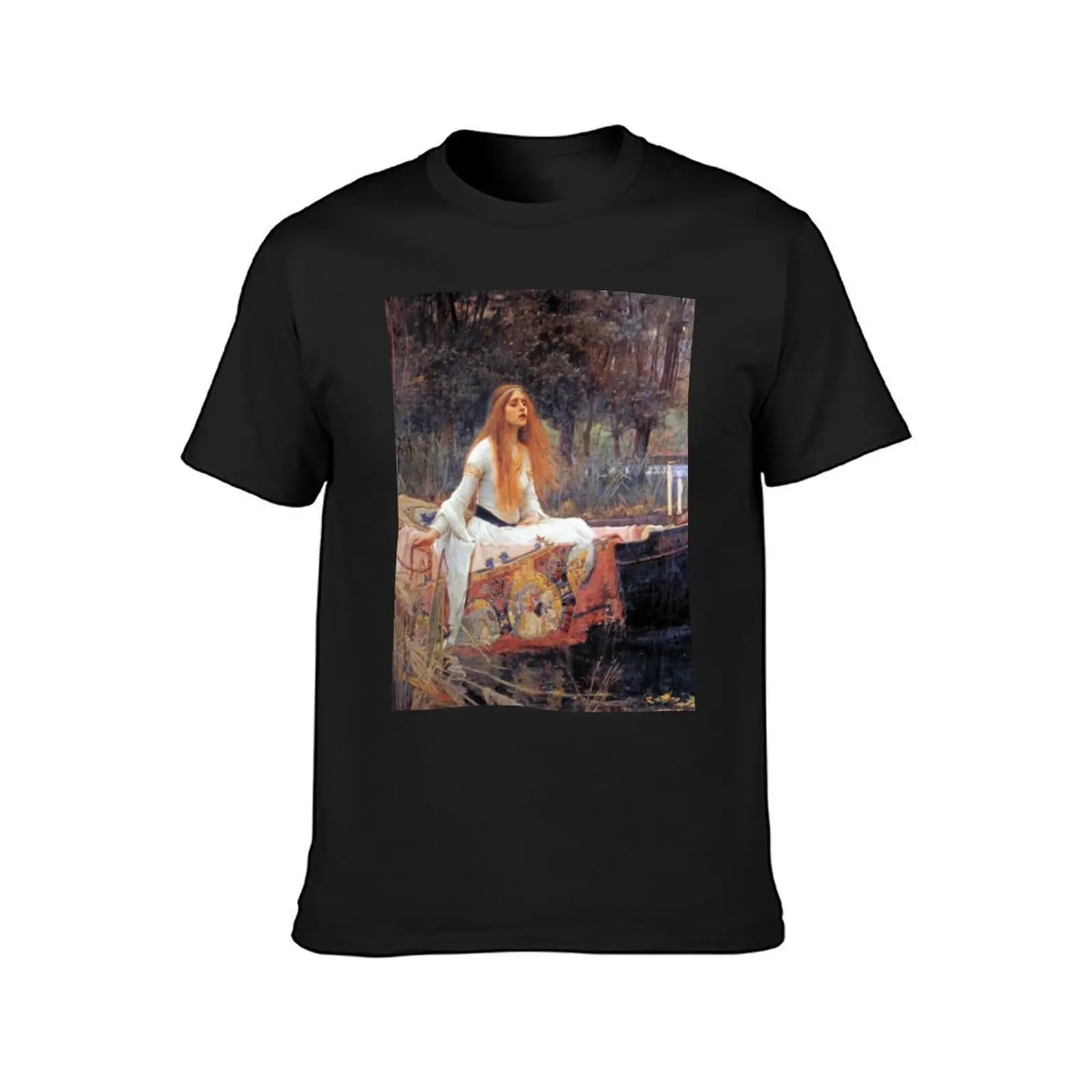 John William Waterhouse The Lady of Shalott T-Shirt funnys Aesthetic clothing men t shirt