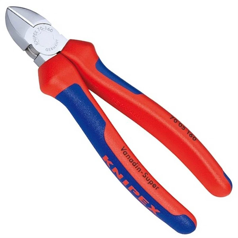 KNIPEX 70 05 160 Diagonal Cutter 160mm Chrome Plated Versatile Cutter Tough and Durable