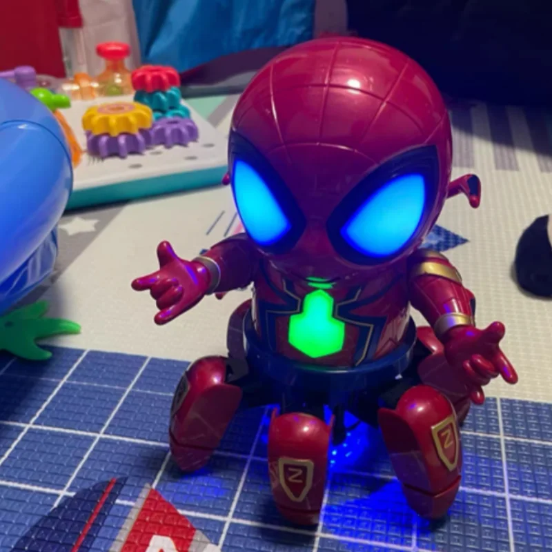 

Marvel The Amazing Spider Man Dancing Robot Musical Light Electric Toy Doll Spiderman Action Figure Children Funny Birthday Gift