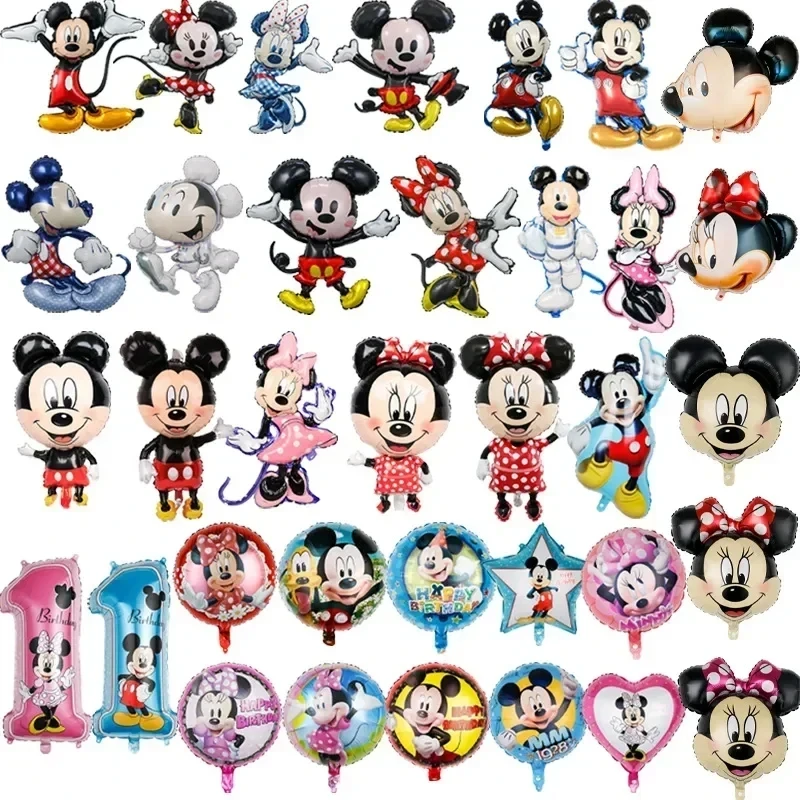 Disney Cartoon Mickey Minnie Aluminum Balloon Baby Birthday Party Decoration