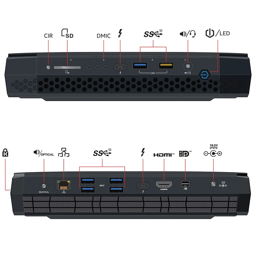 Intel NUC 11th muslimb Mini Pc Core i7-1165G7 NVIDIA GeForce RTX2060 6GB GDDR6 Thunderbolt 4 wi-fi 6 Mini Pc Windows 10 11