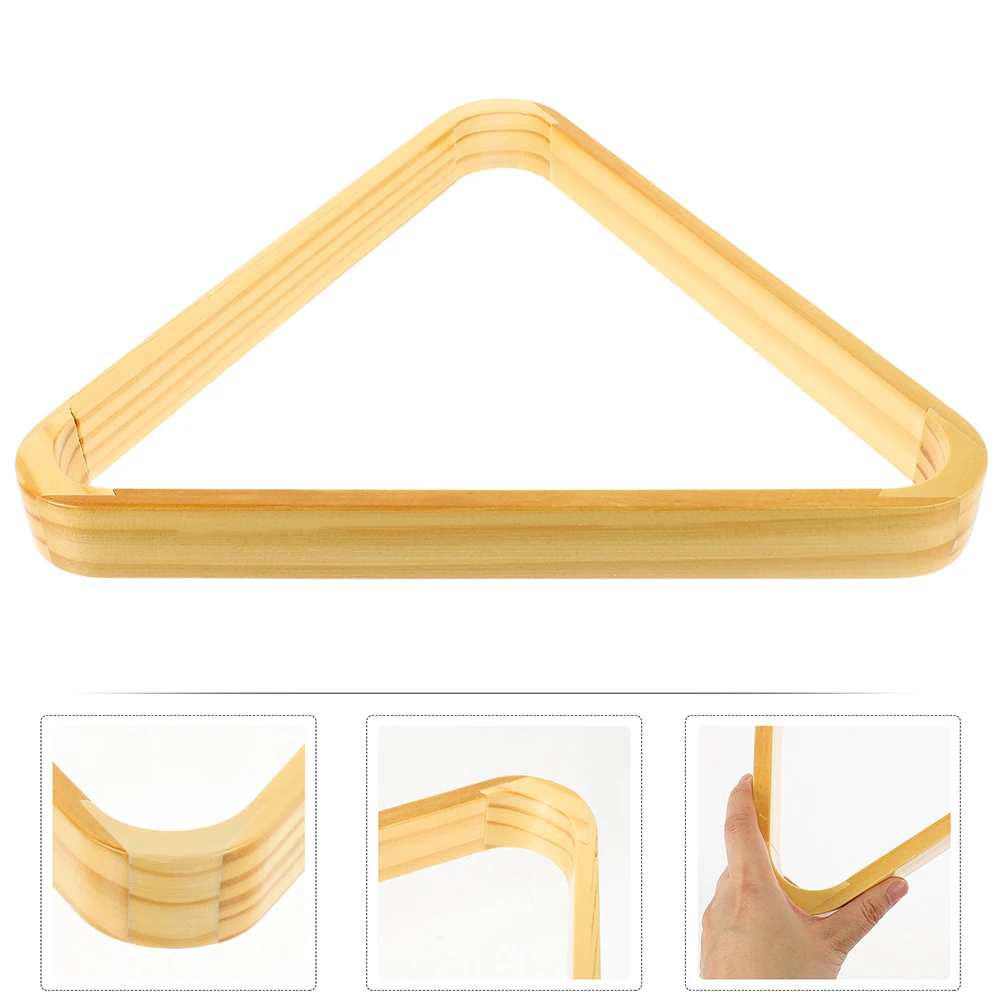 

2 Pcs Billiard Frame Pool Rack Desktop Beige Wood Billiards Accessories