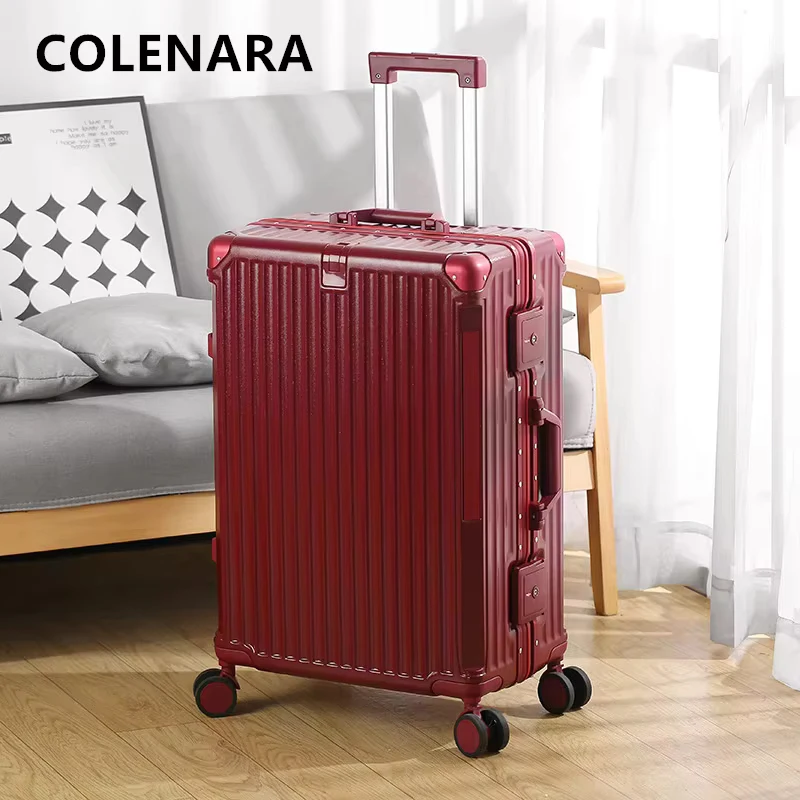 COLENARA Suitcase on Wheel Aluminum Frame Boarding Box 20