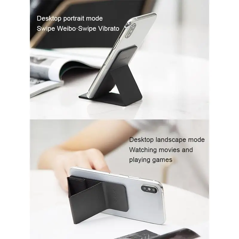 Magnetic PU Leather Card Holder Magsafe Cover Mobile Phone Back Magnet Case