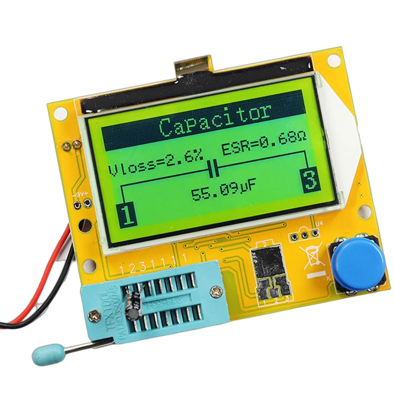 

LCR-T4 All-in-1 LCD Component Tester Transistor Diode Capacitance ESR Meter Inductance High Quality Multi-function Meter Yellow